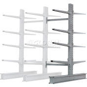 Cantilever Rack Double le module unité Extra Heavy Duty, 48" W x 65" P x 8' H, 43000 lb capacité