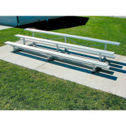 3 Row National Rep Aluminum Bleacher, 15' Long, Single Footboard