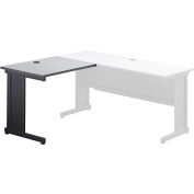 Interion® 36" W gauche Table retour droitier, gris