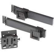 Global Industrial™ Double Arm Kit avec 3 montures VESA pour le poste de travail orbital - Noir