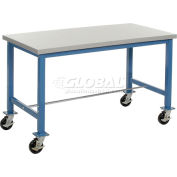 Global Industrial™ Mobile Packing Workbench, Laminate Safety Edge, 72"W x 30"D