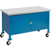 Global Industrial Mobile Cabinet Workbench - ESD Safety Edge, 72"W x 30"D, Blue
