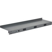 Global Industrial Steel Upper Shelf W/ 3 Duplex Outlets, 48"W x 12"D, Gray