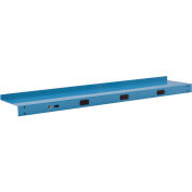 Global Industrial Steel Upper Shelf W/ 3 Duplex Outlets, 60"W x 12"D, Blue