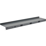 Global Industrial Steel Upper Shelf W/ 3 Duplex Outlets, 60"W x 12"D, Gray
