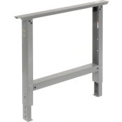 Global Industrial Adjustable Height Steel C-Channel Leg For Workbench, 36"D, Gray, Each
