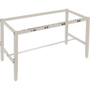Global Industrial Workbench Frame W/ Adjustable Leg & Power Apron, 93-5/8"W x 27-9/16"D, Tan