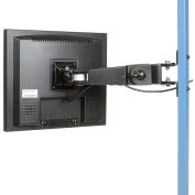 Global Industrial™ 10-30" Flat Panel Vesa LCD Monitor Arm, 16-3/8"W, Black