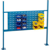 Global Industrial™ Panel Kit pour banc 48"W - Panneau à persiennes 36"W, rails et montants, bleu
