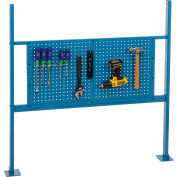 Global Industrial™ Panel Kit pour banc 48"W - Pegboard 36"W, Rails & Uprights, Bleu