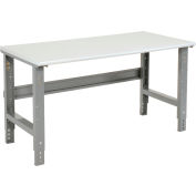 Global Industrial 48x30 Adjustable Height Workbench C-Channel Leg - ESD Safety Edge Gray
