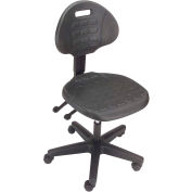Chaise de ® ergonomique interion avec le milieu du dos, polyuréthane, noir