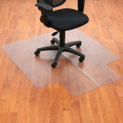 Interion® Office Chair Mat for Hard Floor - 45"W x 53"L with 25" x 12" Lip - Straight Edge