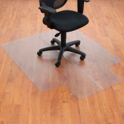 Interion® Office Chair Mat for Hard Floor - 46"W x 60"L with 25" x 12" Lip - Straight Edge