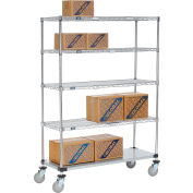 Camion d’échange de fil à parois ouvertes Nexel® avec 5 étagères, 800 lb. Capacité, 48"L x 18"L x 69"H