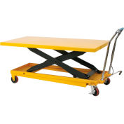 Wesco® Long pont élévateur à ciseaux Mobile 273261 avec surdimensionné 63 x 32 Table Top 1100 Lb.