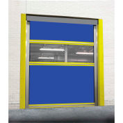 TMI motorisé quai Roll-Up porte PVC enduit vinyle bleu panneaux & Vision panneau 12 x 12