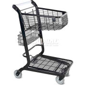 VersaCart® Flatbed Retail Shopping Cart 2 Cu Ft Metallic Gray 101-350-B-MTG