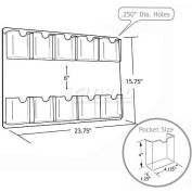 Porte-brochure mural de 252069 10 poches approuvé mondialement, 23,75 » x 15,75 »