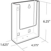 Global Approved 252112 Single Pocket Tri-Fold Wall Mount Brochure Holder 4,125 « x 6,25 »