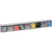 Bac de rangement à 9 compartiments basculants Quantum QTB309, gris