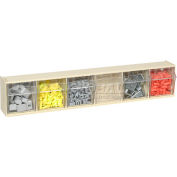 Réceptacle Quantum QTB306 - 6 compartiments basculants, ivoire