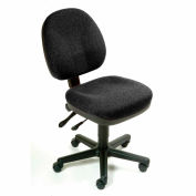 Interion® Task Chair With 17-12"H Back, Fabric, Black