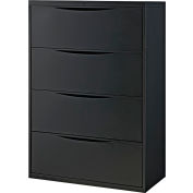 Interion® 36 » 4 tiroirs Premium ListeAlter File Cabinet, Noir