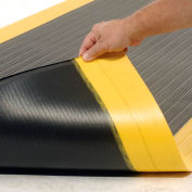 NoTrax® Achilles™ Surface Mat 5/8" Épais 2' x Jusqu'à 30' Frontière Noire/Jaune