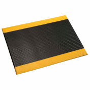 Apache Mills Diamond Deluxe Soft Foot Mat 1/2" Thick 3' x 60' Black/Yellow Border