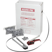 Pac Strapping Poly Kit w/ Tensioner/Sealer & Seals, 7200'L x 1/2" Strap Width Coil, Black