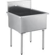 Global Industrial™ Stainless Steel Utility Sink, 24" x 24" x 14" Deep, Non-NSF