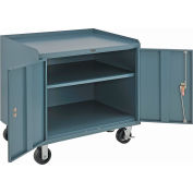 Global Industrial™ Mobile Service Bench Cabinet w / Steel Square Edge Top, 36"W x 26"D, Gray