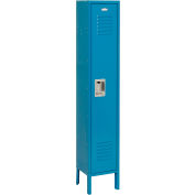 Global Industrial Infinity® Single Tier 1 Door Locker, 12"Wx12"Dx60"H, Blue, Unassembled