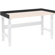 Global Industrial Back and End Stops For Workbench Top - 72"W x 30"D x 3"H - Black