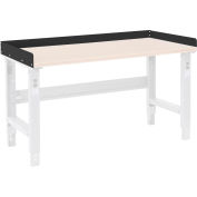 Global Industrial™ Back and End Stops For Workbench Top - 72"W x 30"D x 3"H - Noir