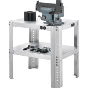 Global Industrial™ Adjustable Height Machine Stand, 430 Stainless Steel, 24"Wx18"Dx18-24"H