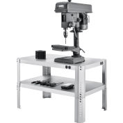 Global Industrial Adjustable Height Machine Stand, 430 Stainless Steel, 36"W x 24"D x 18-24"H