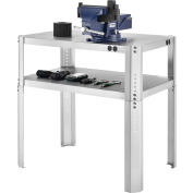 Global Industrial™ Adjustable Height Machine Stand, 430 Stainless Steel, 36"Wx24"Dx30-36"H