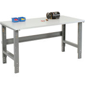 Global Industrial™ 72x30 Hauteur réglable Workbench C-Channel Leg - ESD Square Edge Gray