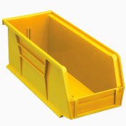 Bac industriel™ en plastique empilable et suspendu Global, 4-1/8 po L x 10-7/8 po L x 4 pi H, jaune, qté par paquet : 12