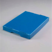 Global Industrial™ Corrugated Plastic Postal Mail Tote Lid Bleu, qté par paquet : 10