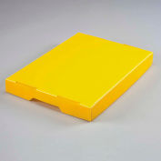 Global Industrial™ Corrugated Plastic Postal Mail Tote Lid Jaune, qté par paquet : 10