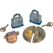 Justrite® 08510 Drum Set de verrouillage avec cadenas pour fûts en acier - paire
