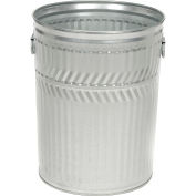 Witt Industries Heavy Duty Outdoor Galvanized Steel Corrosion Resistant Trash Can, 32 Gal, Silver