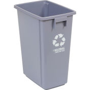 Global Industrial™ Recycling Can, 15 gallons, Gris