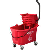 Global Industrial™ Mop Bucket And Wringer Combo 38 Qt., Side Press, Rouge