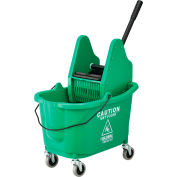 Global Industrial™ Mop Bucket And Wringer Combo 38 Qt., Down Press, Green