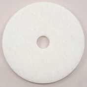 Global Industrial™ 20" Polishing Pad, White, 5 Per Case