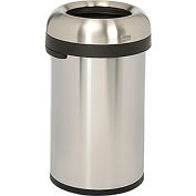 Simplehuman® Balle en acier inoxydable Open Top Trash Can, 21 Gallons